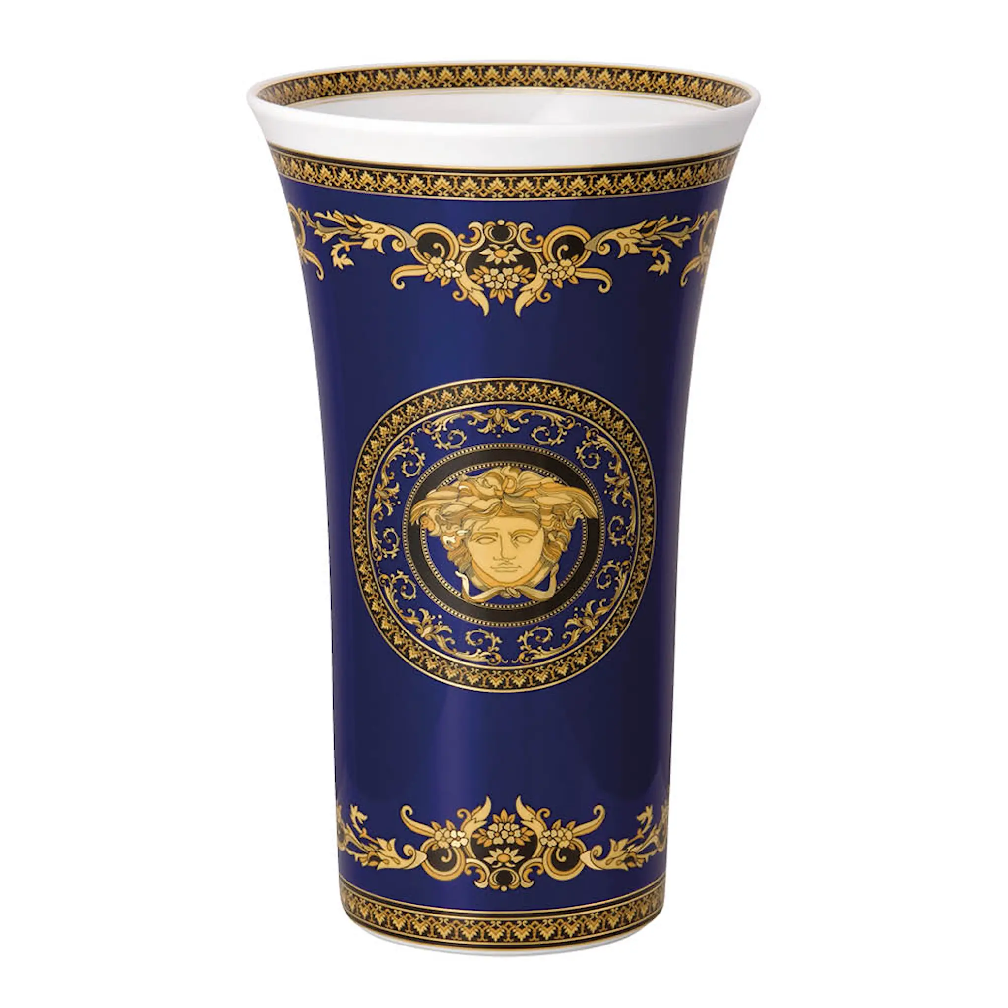 Versace Medusa maljakko 34 cm sininen