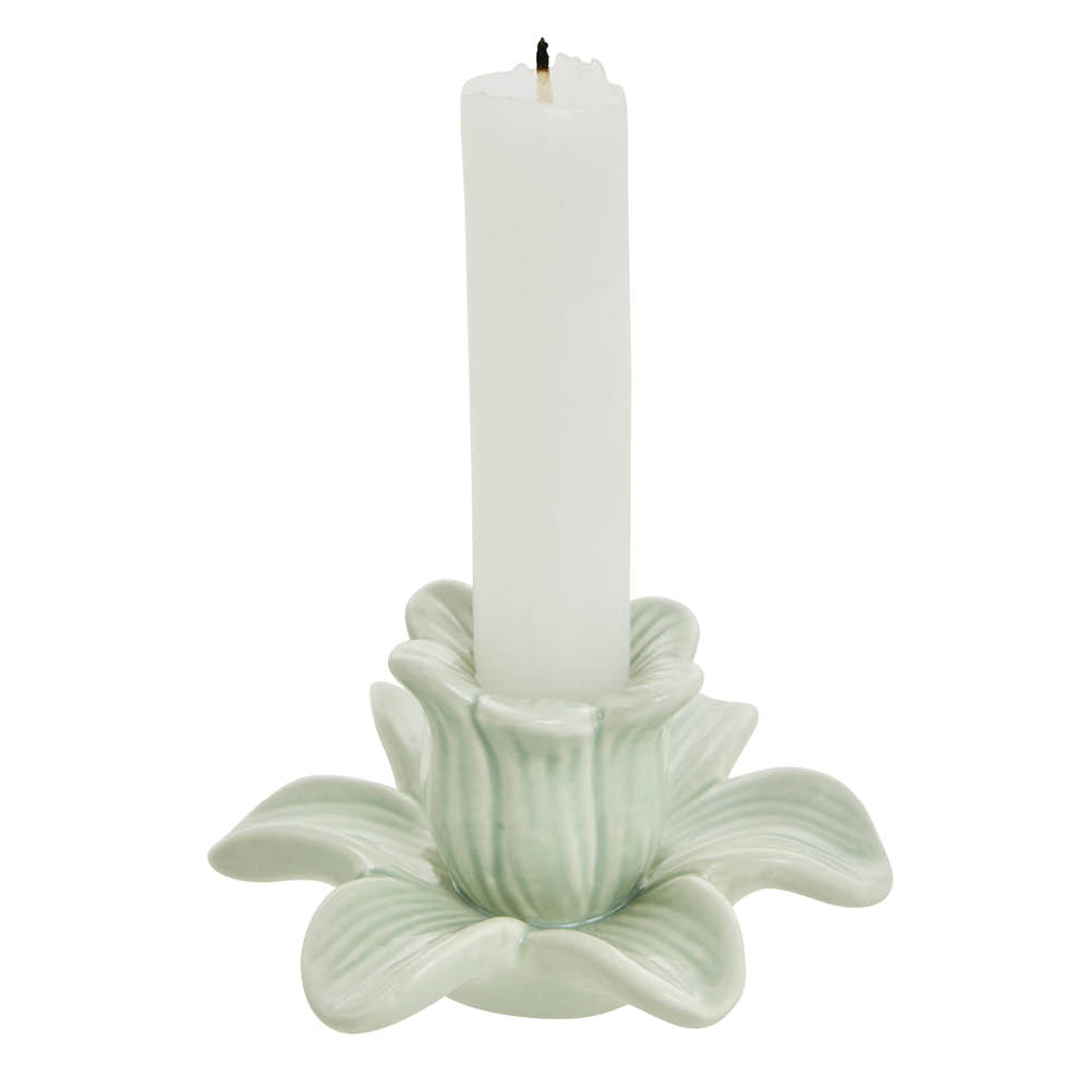 Lene Bjerre Deanne ljusstake blomma 5,6 cm ljusgrön