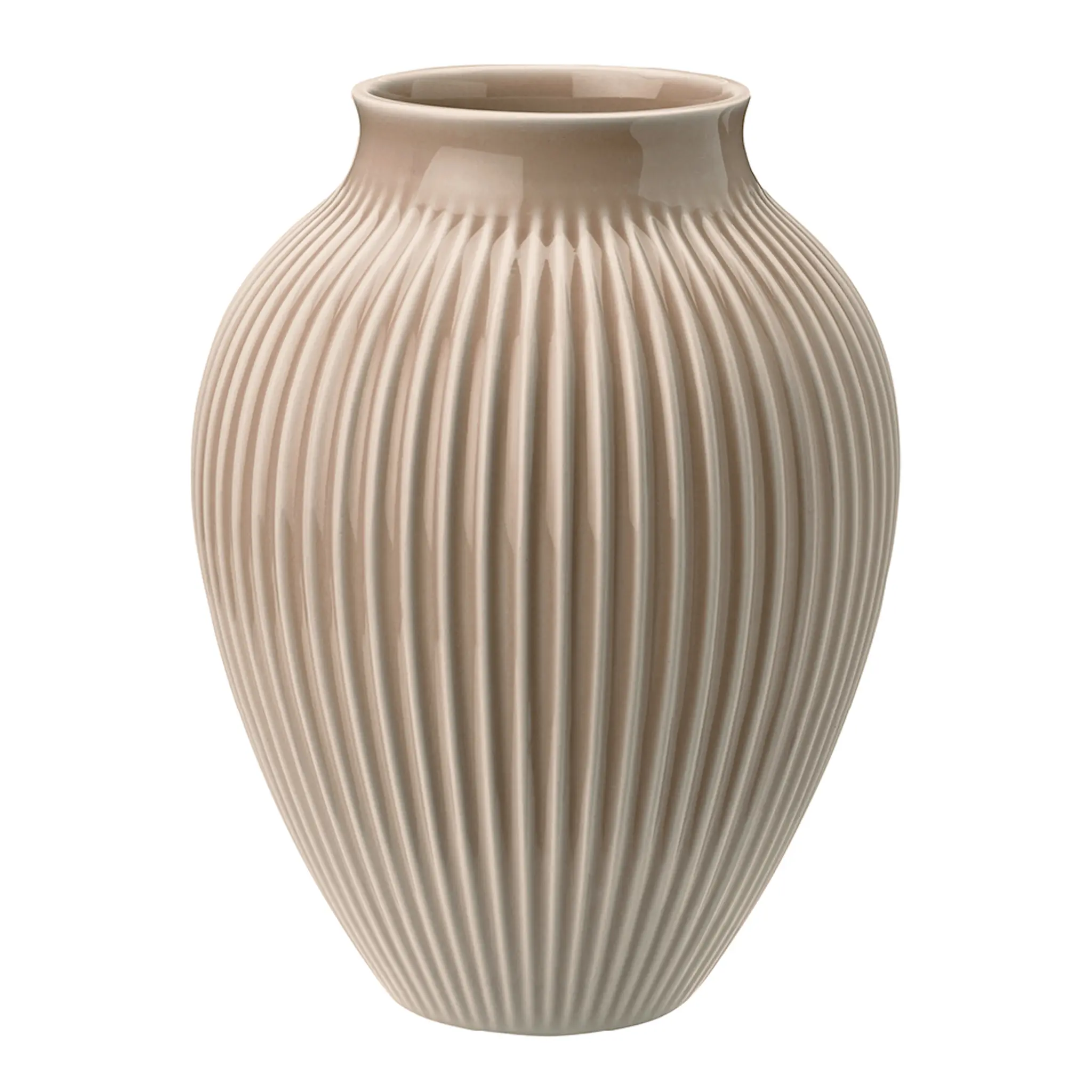Knabstrup Keramik Ripple vas 27 cm matt dusty rose