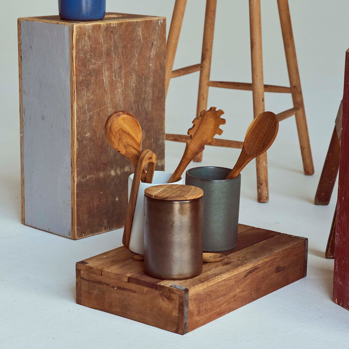 Aida Raw Säilytin kannella 15x10 cm Metallic Brown