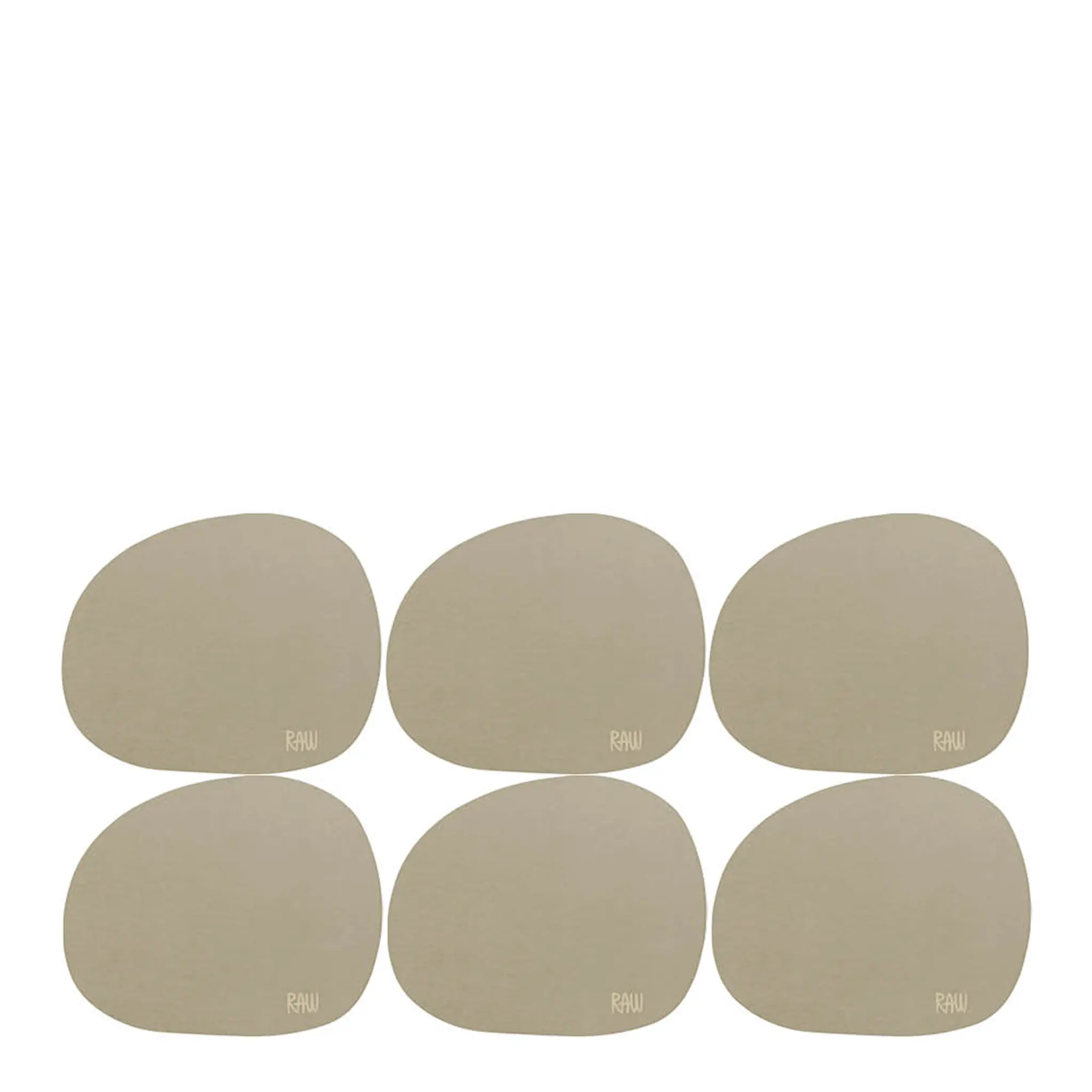 Aida RAW Soft glasunderlägg silikon 6-pack Mellow Clay