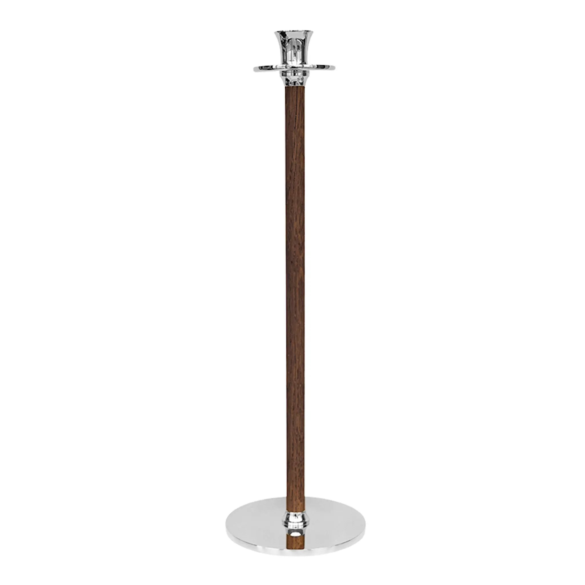 Hilke Alto Basso Ljusstake 38 cm Förnicklad Mässing & Ek