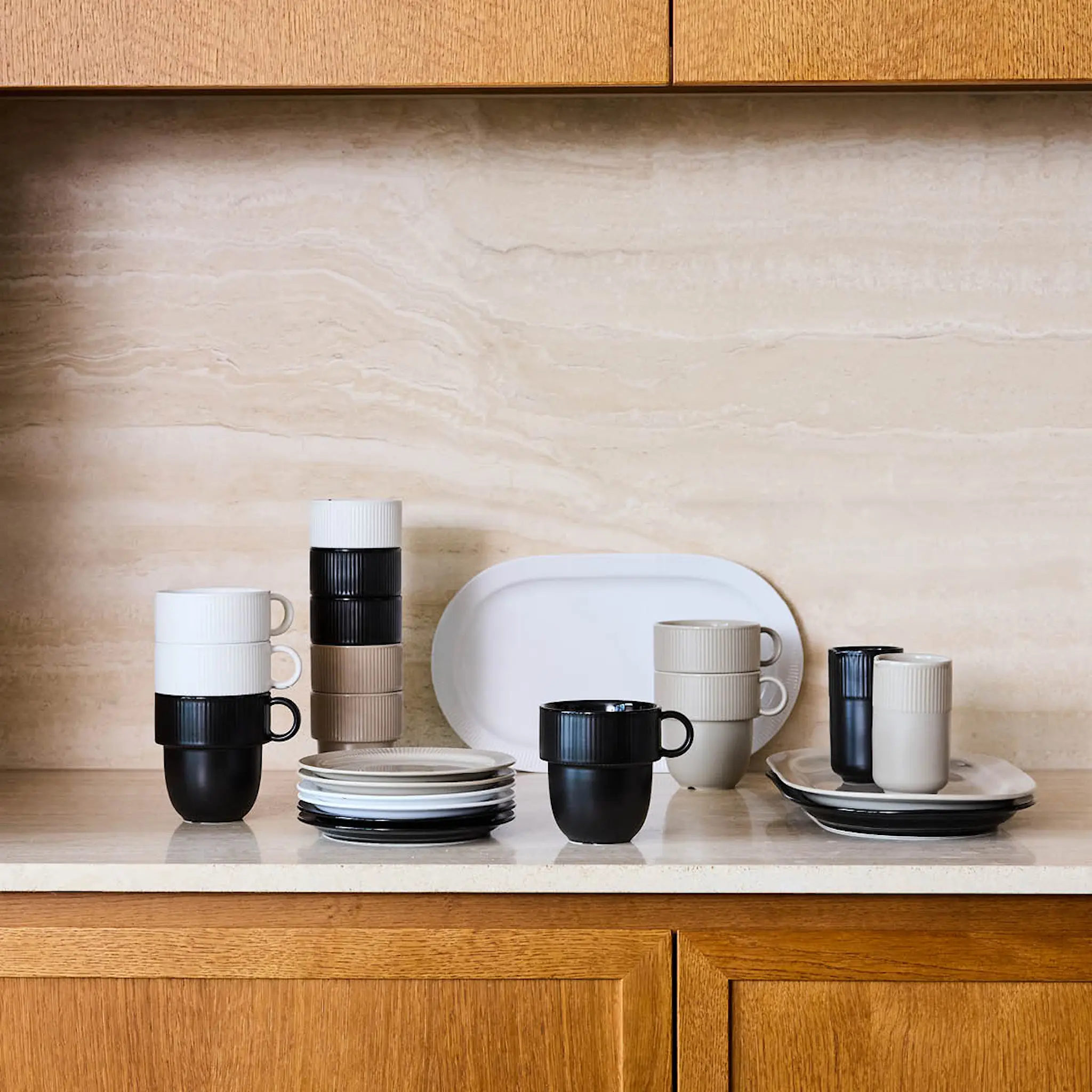 Sagaform Inka serveringsfat 34x20 cm hvit