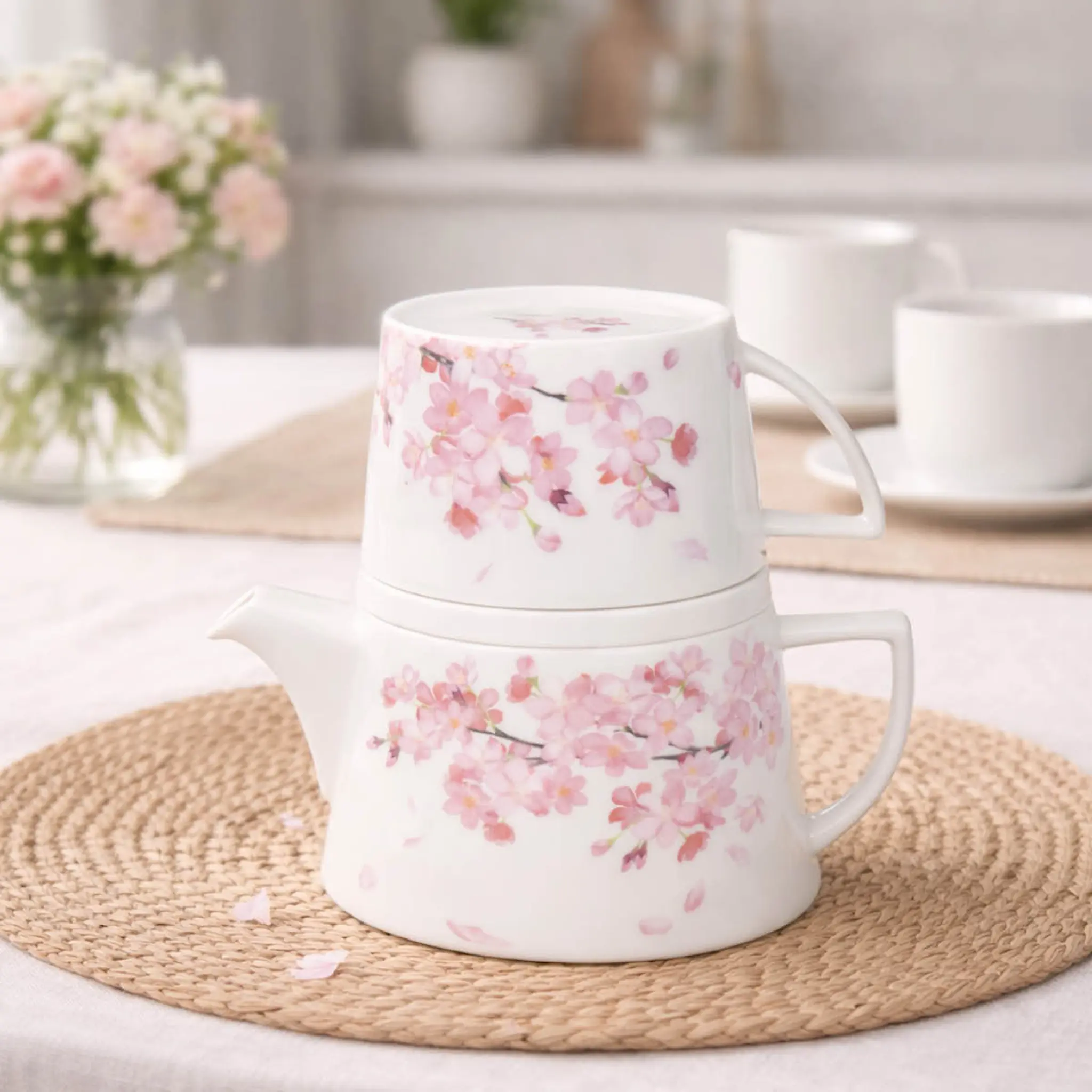 Könitz Tea For Me Teekannu ja muki 40 cl Cherry Blossom