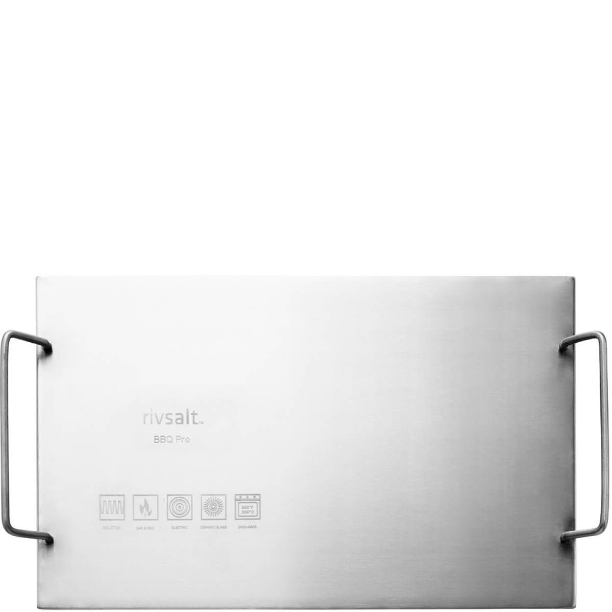 Rivsalt BBQ Pro Suolakivi 2 kpl metallitarjottimella 37x21 cm