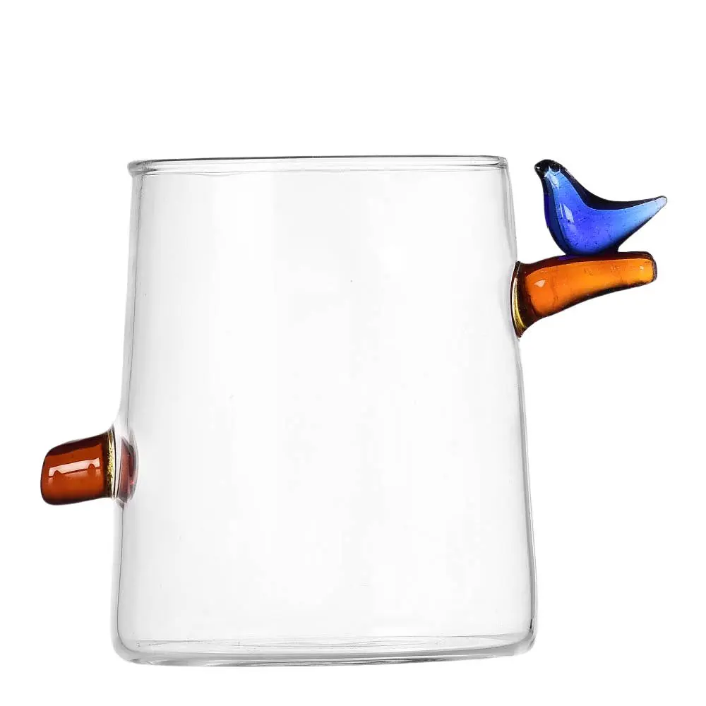 Birds glass 32 cl fugl ljusblå
