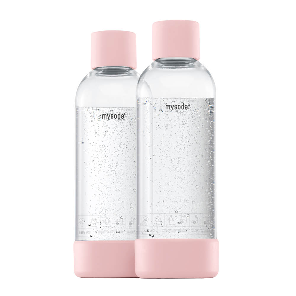 Mysoda - Woody Pullo 1L 2 kpl Vaaleanpunainen