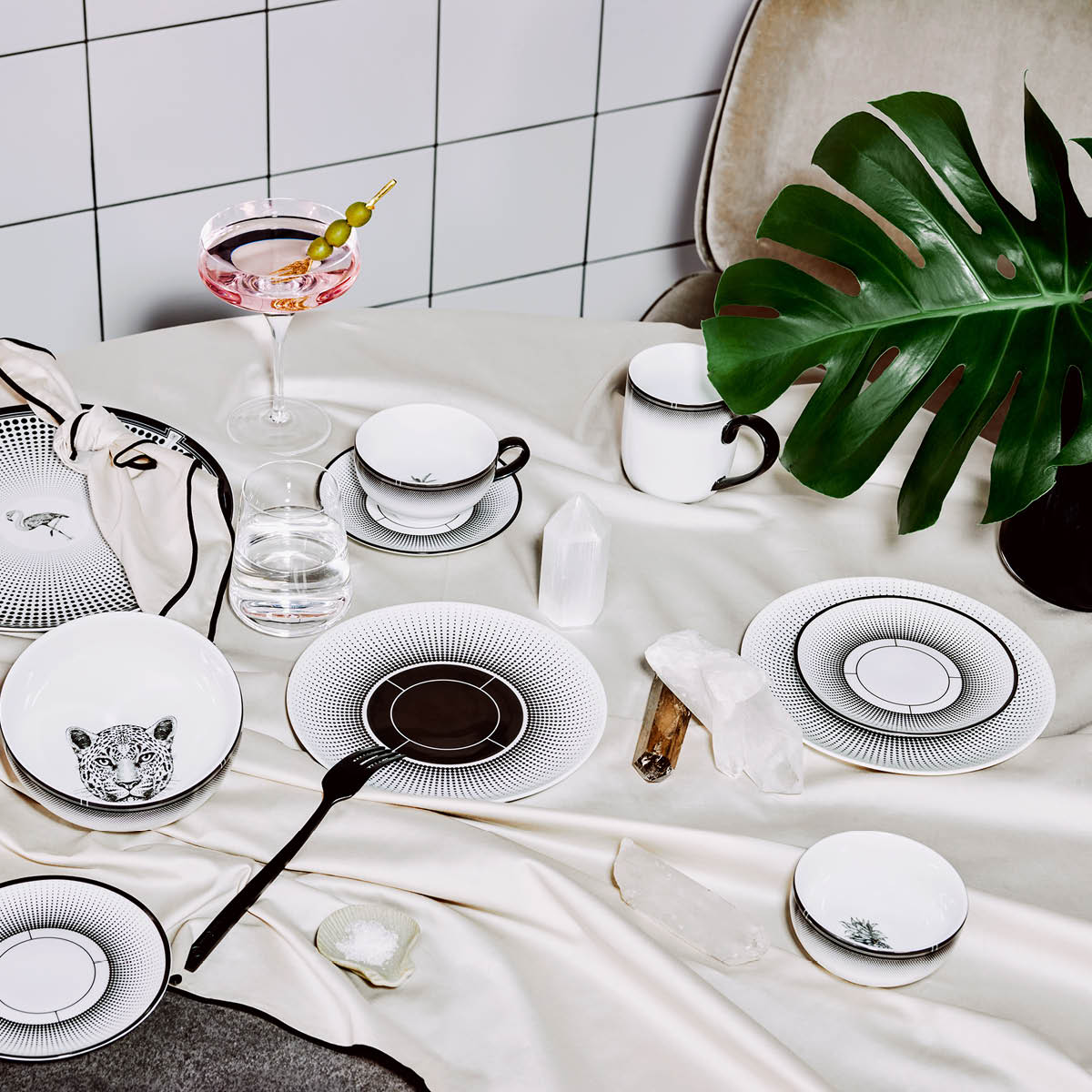 Magnor Voyage Lautanen 15 cm Musta/Valkoinen