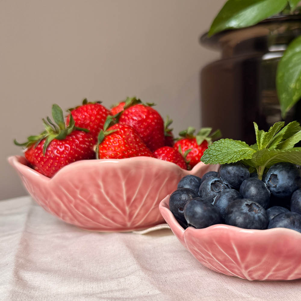 Bordallo Pinheiro Cabbage Kulho 17,5 cm 50 cl Vaaleanpunainen