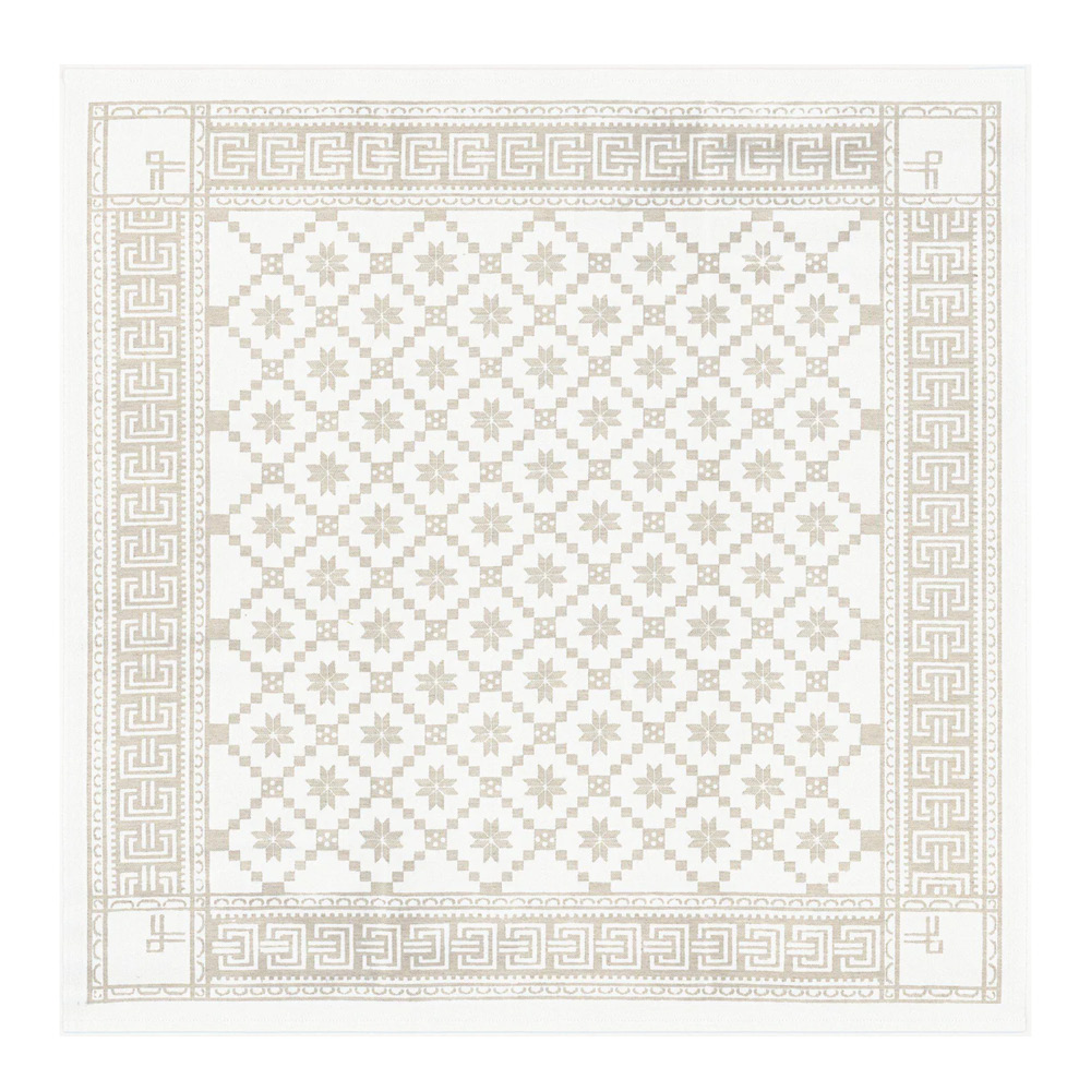 Ekelund - Åttebladrose Pöytäliina 80x80 cm Beige
