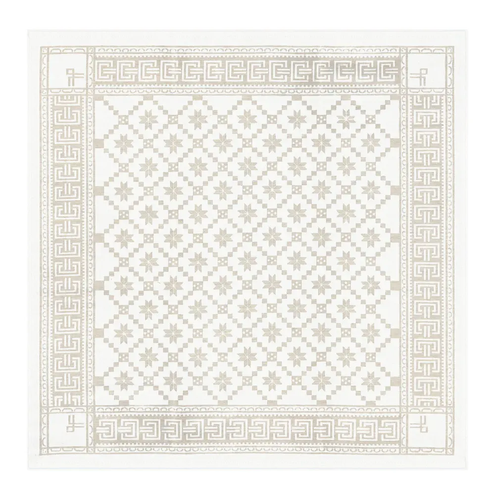 Åttebladrose Pöytäliina 80x80 cm Beige