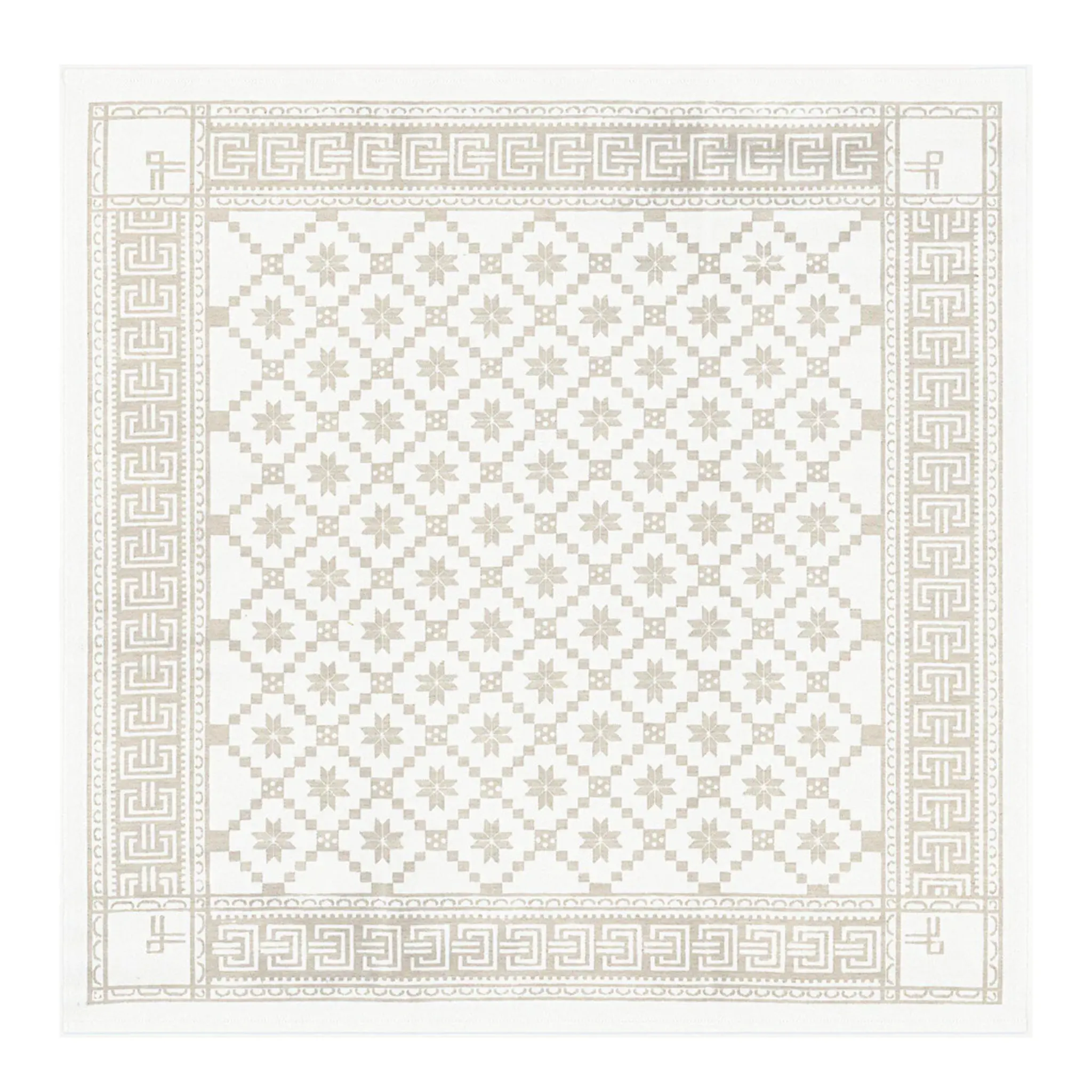 Ekelund Åttebladrose bordsduk 80X80 cm beige