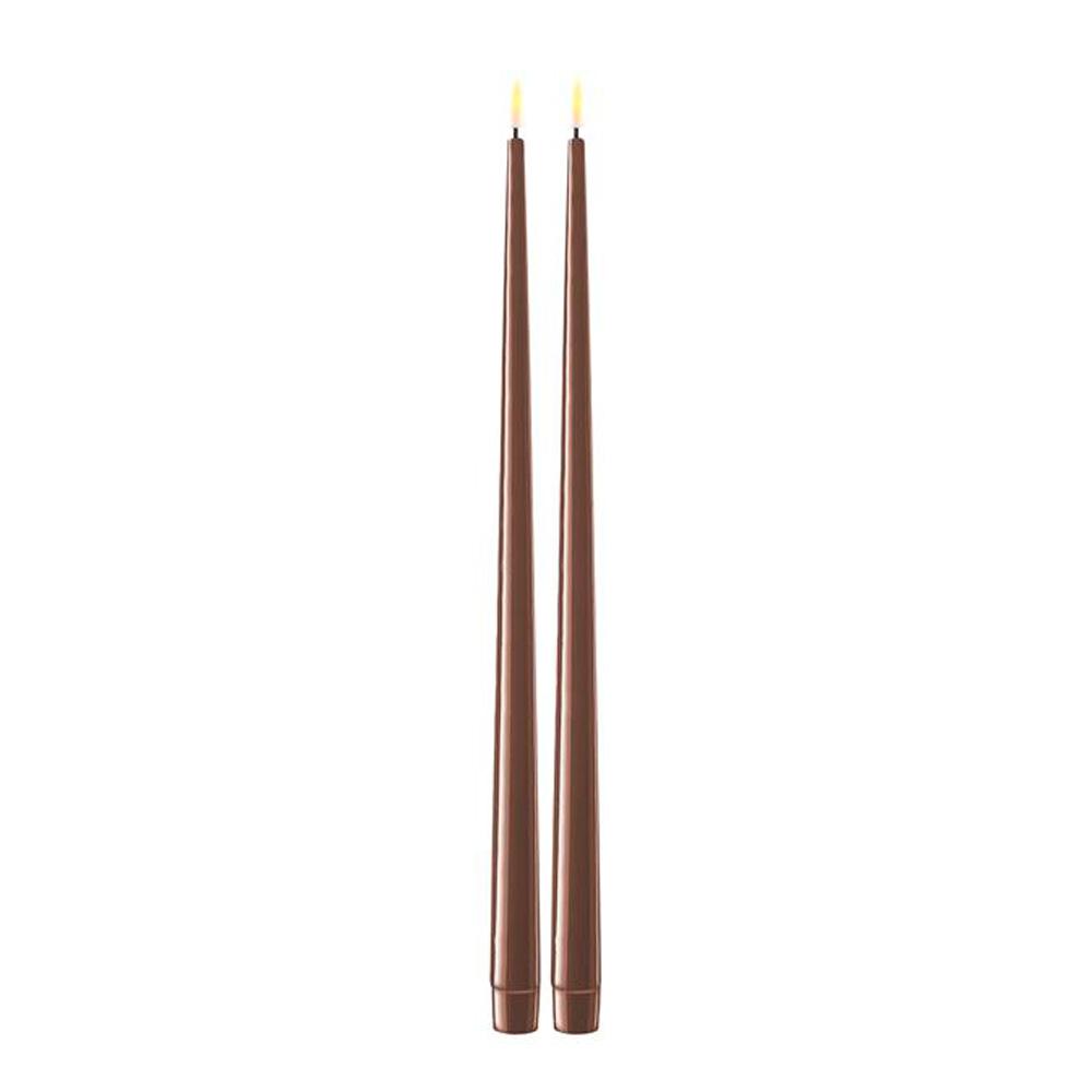 DeluxeHomeart - LED Antiikkikynttilä 38 cm 2 kpl Mokka