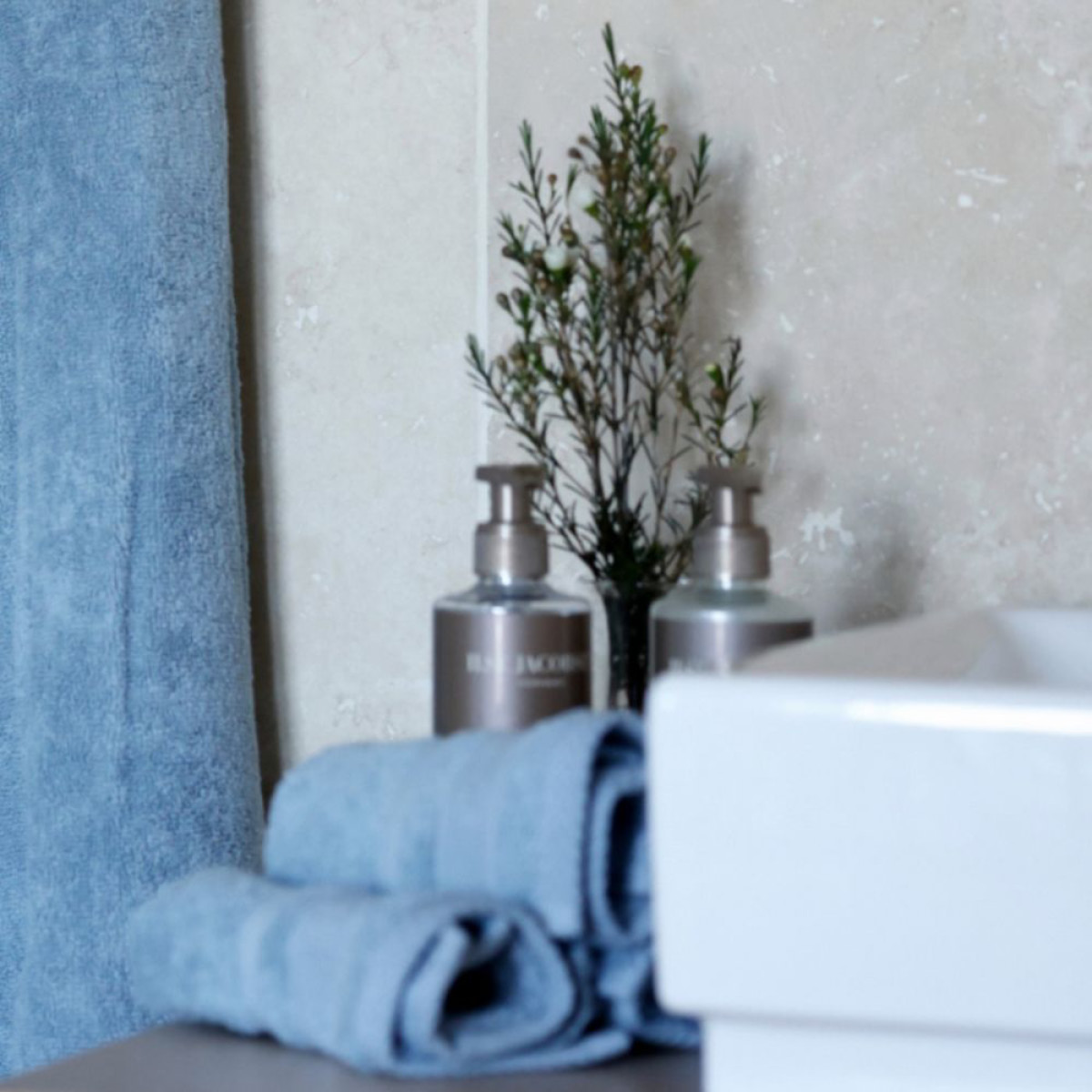 Home by Ilse Jacobsen Bath Collection Pesulappu 30x30 cm 4 kpl Powder Blue