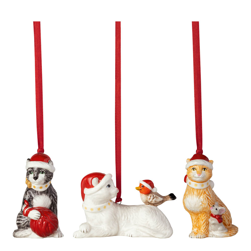 Villeroy & Boch - Nostalgic Ornament Koriste Kissa 19,5x14 cm 3 kpl