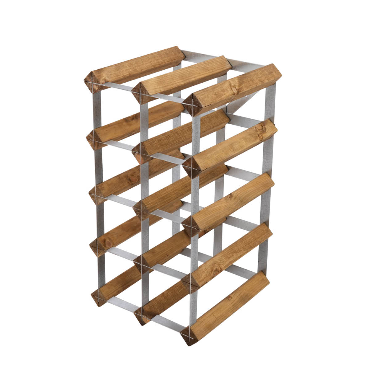 Traditional Wine Rack Vinstativ 12 flasker montert lys eik