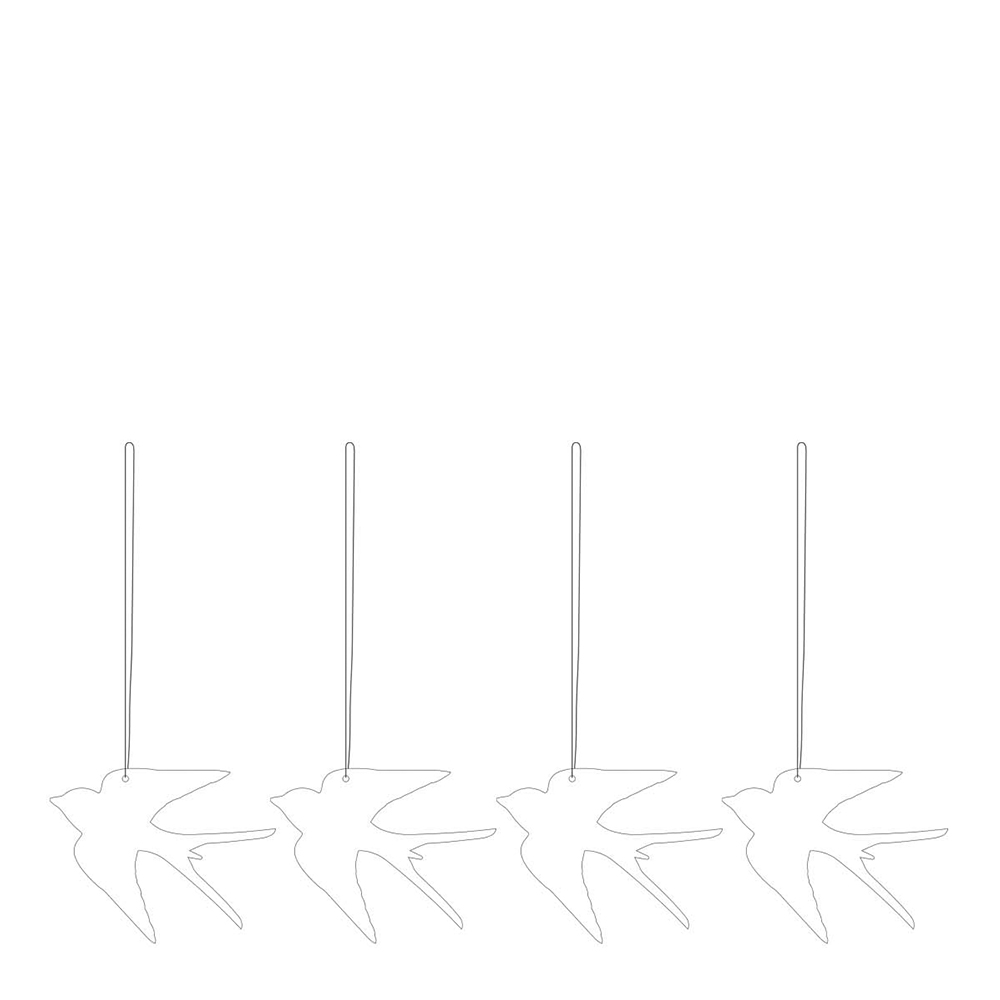 Cooee Påskpynt Svala 4-pack Vit