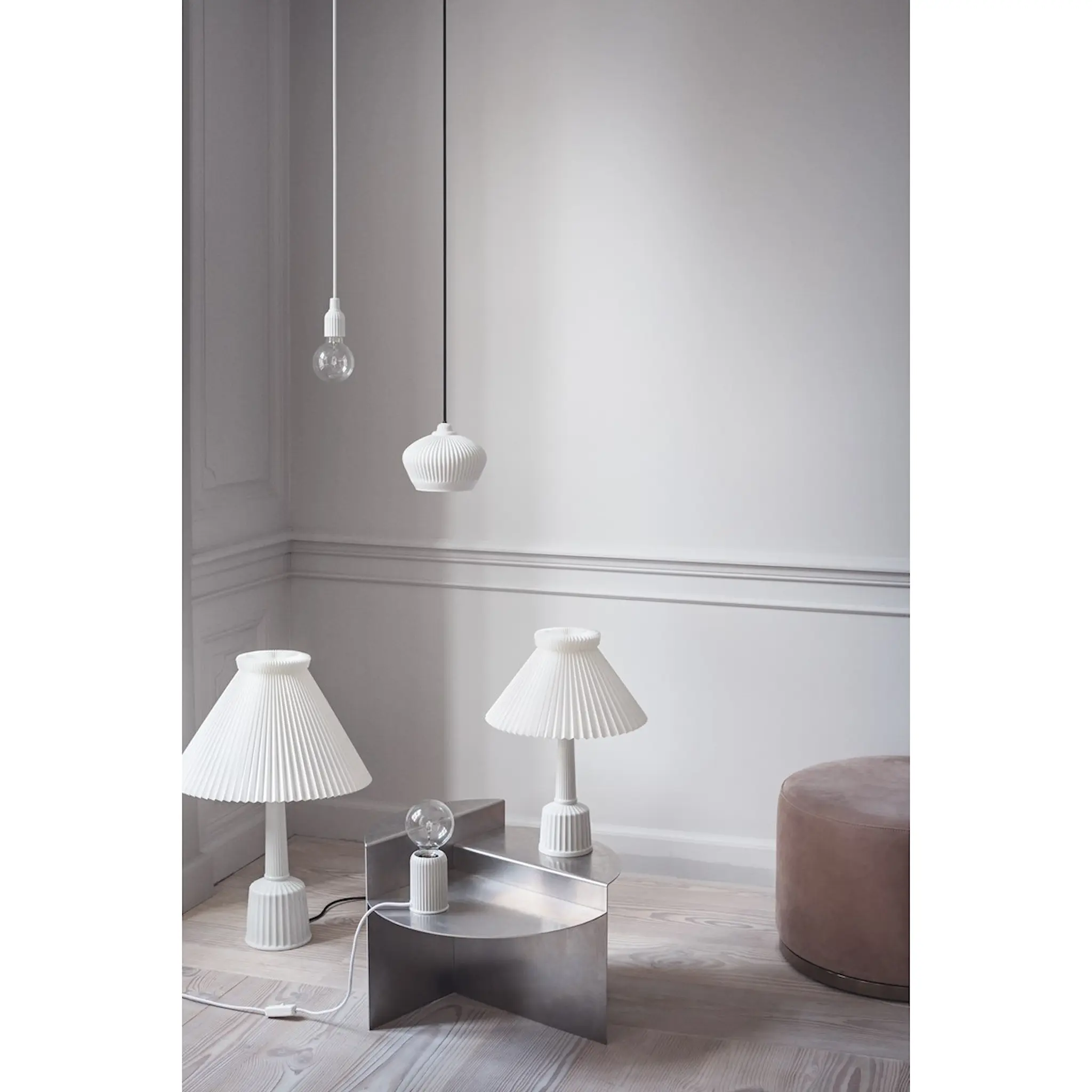 Lyngby Porcelæn Esben Klint Lampa Eu Kontakt 67 cm Vit
