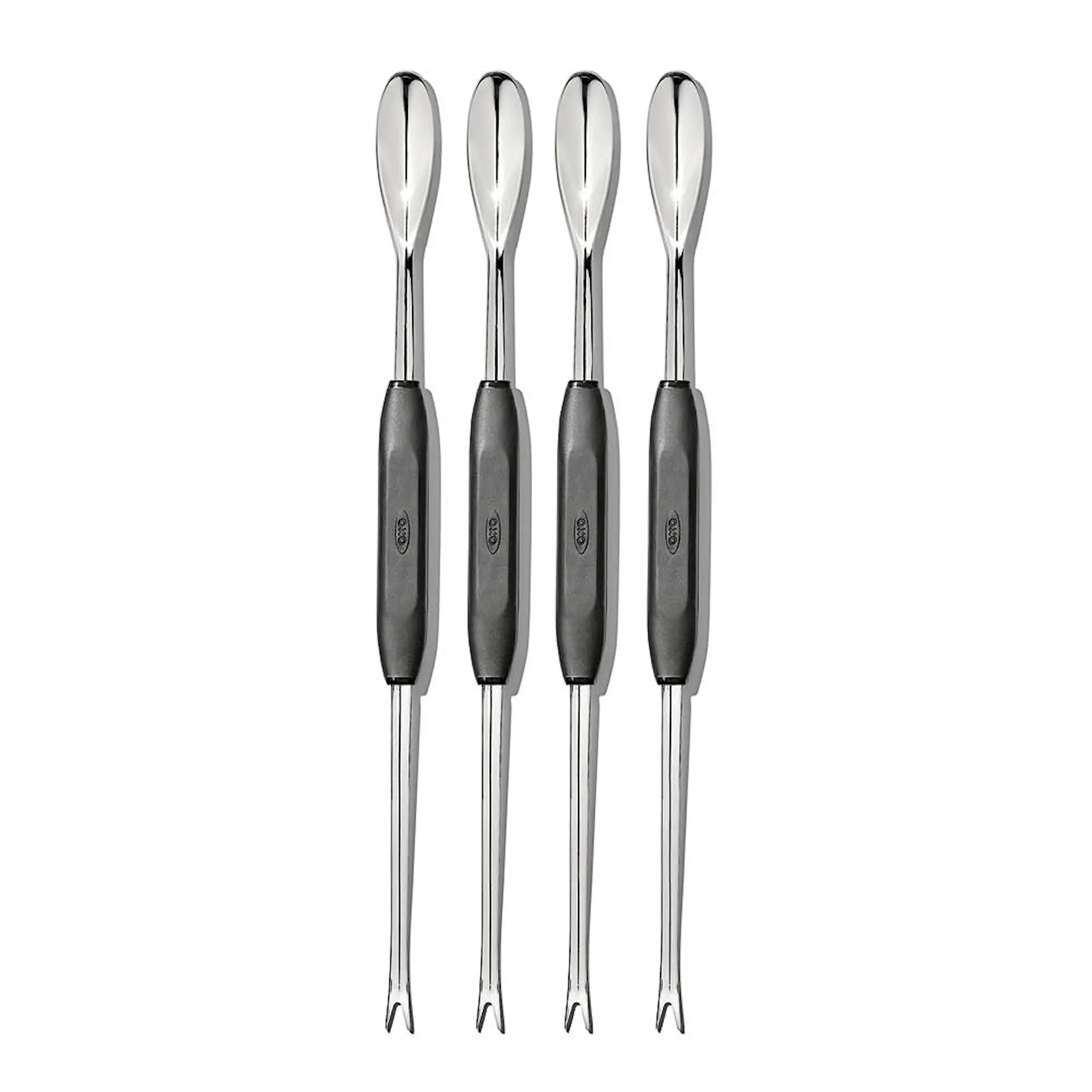 Oxo Skaldjursgafflar 4-pack Svart