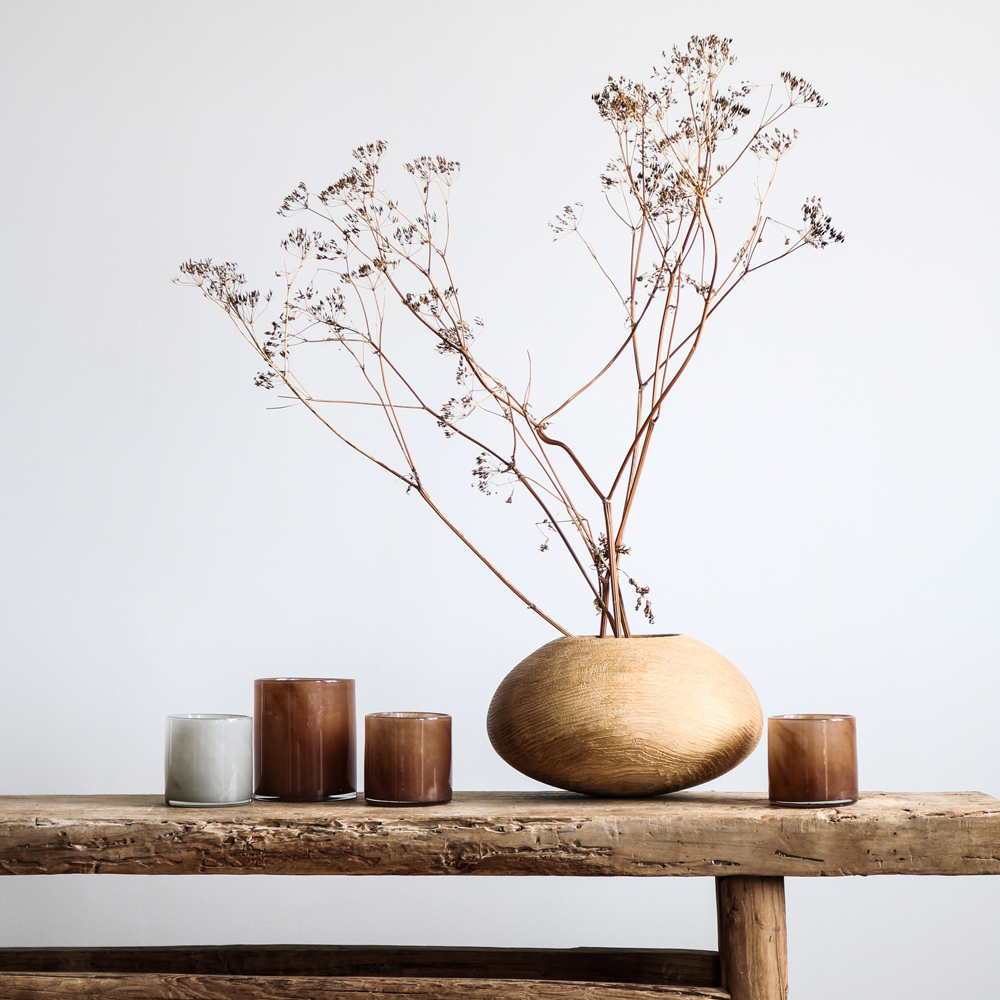 Tell Me More Lyrik Kynttilälyhty 10x10 cm Brown