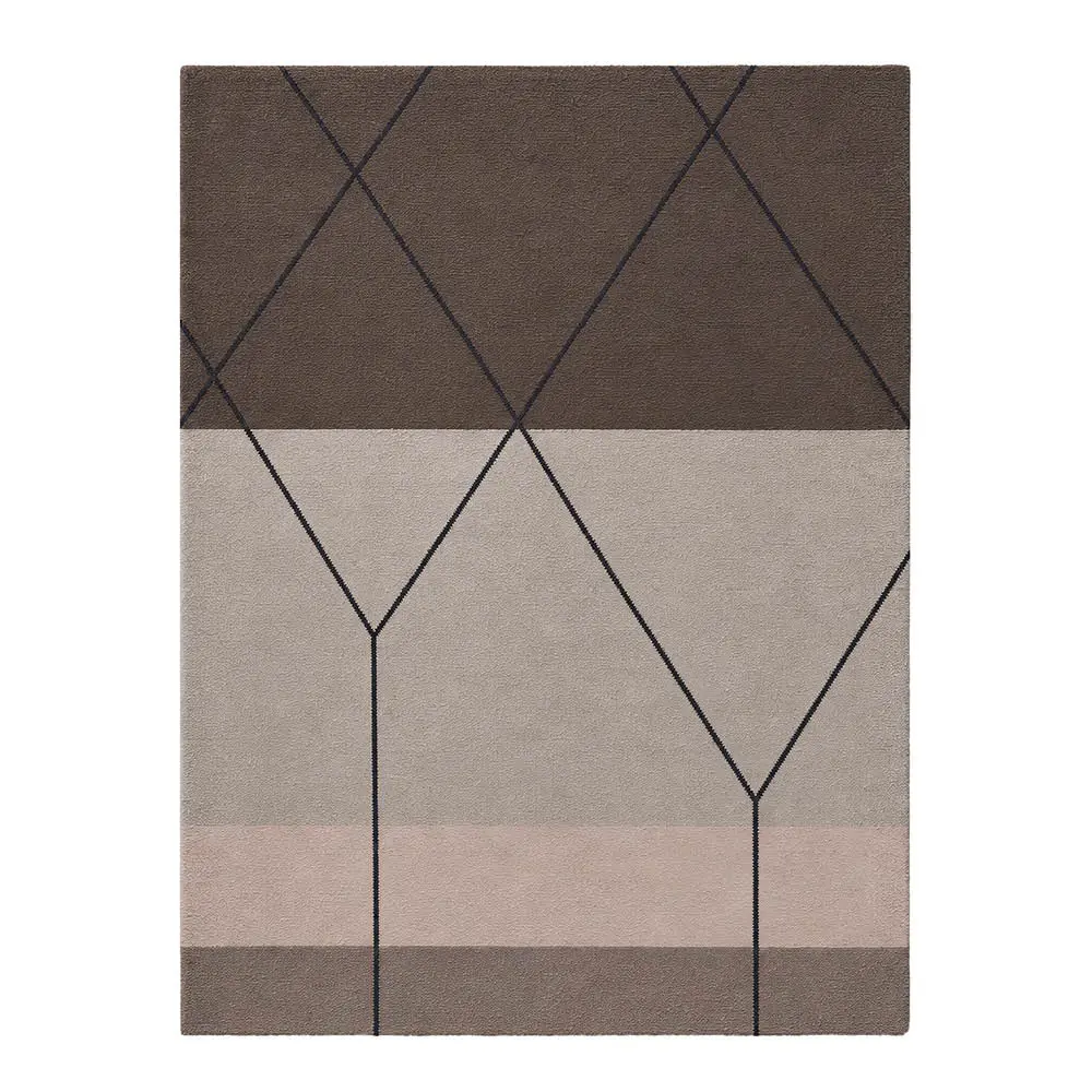 Linea gulvteppe 80x55 cm brun
