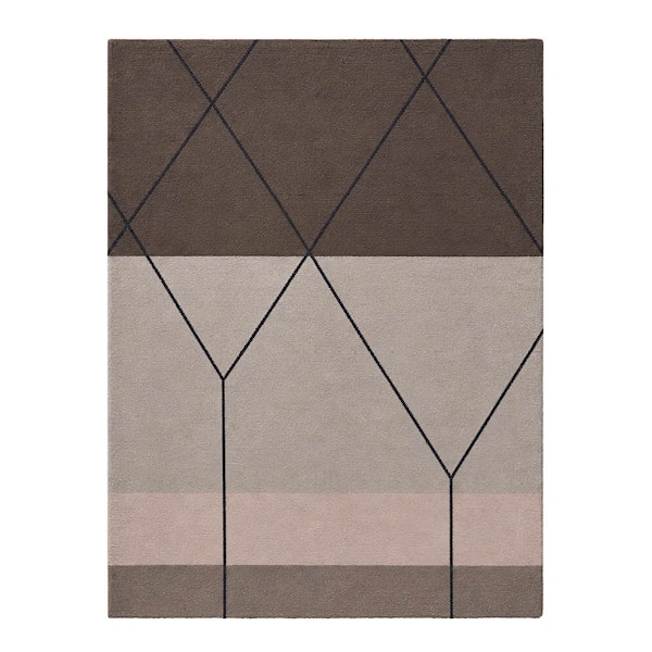Linea golvmatta 80x55 cm brun