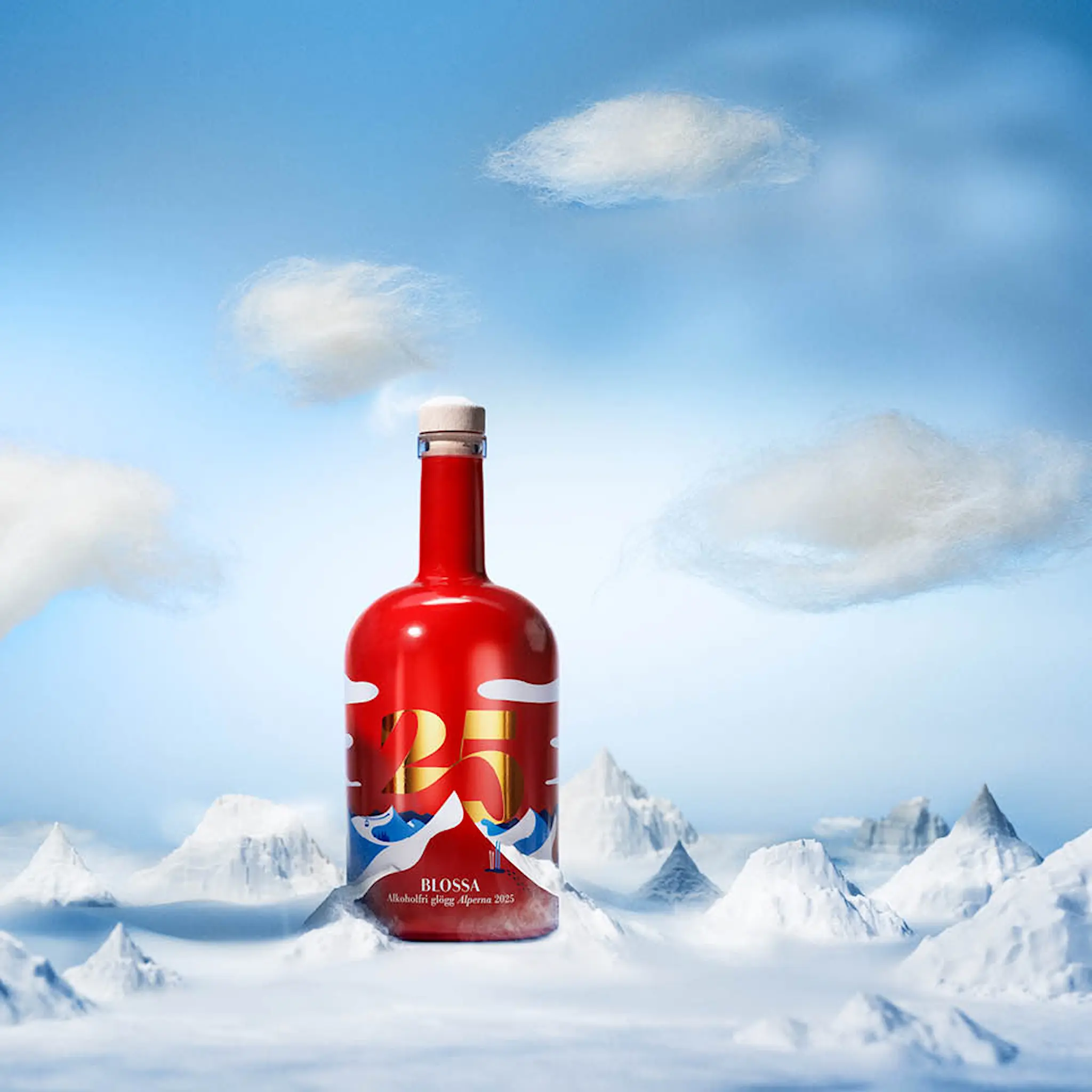 Blossa Blossa glögg 2025 Alperna alkoholfri 750 ml