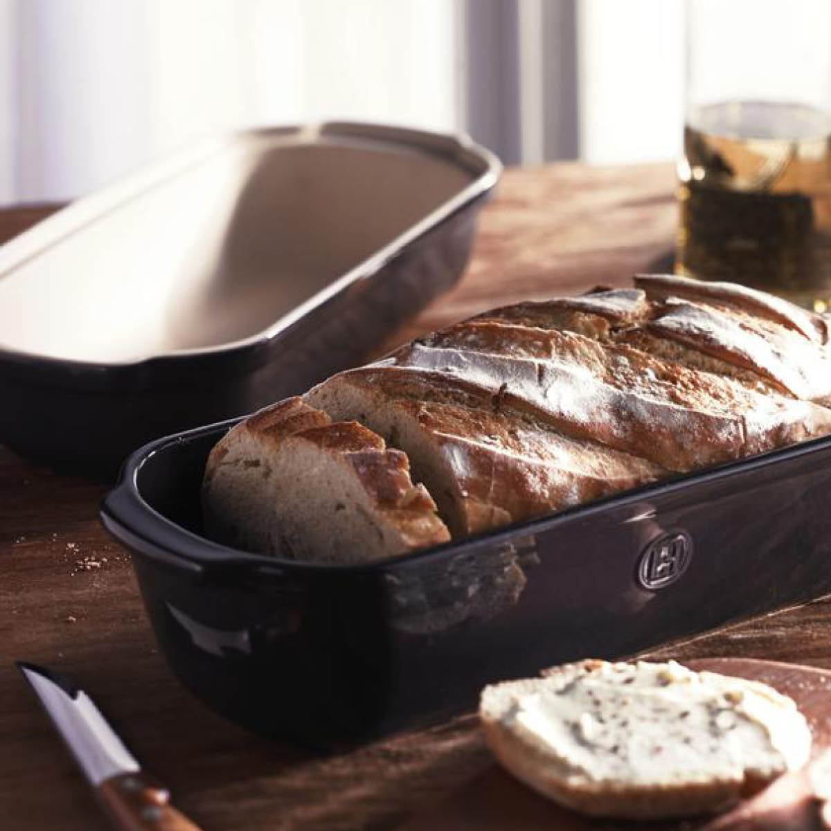 Emile Henry Brødform rektangulær 4,5L svart