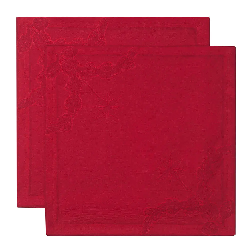 Star Fluted Christmas lautasliina 45x45 cm 2 kpl punainen