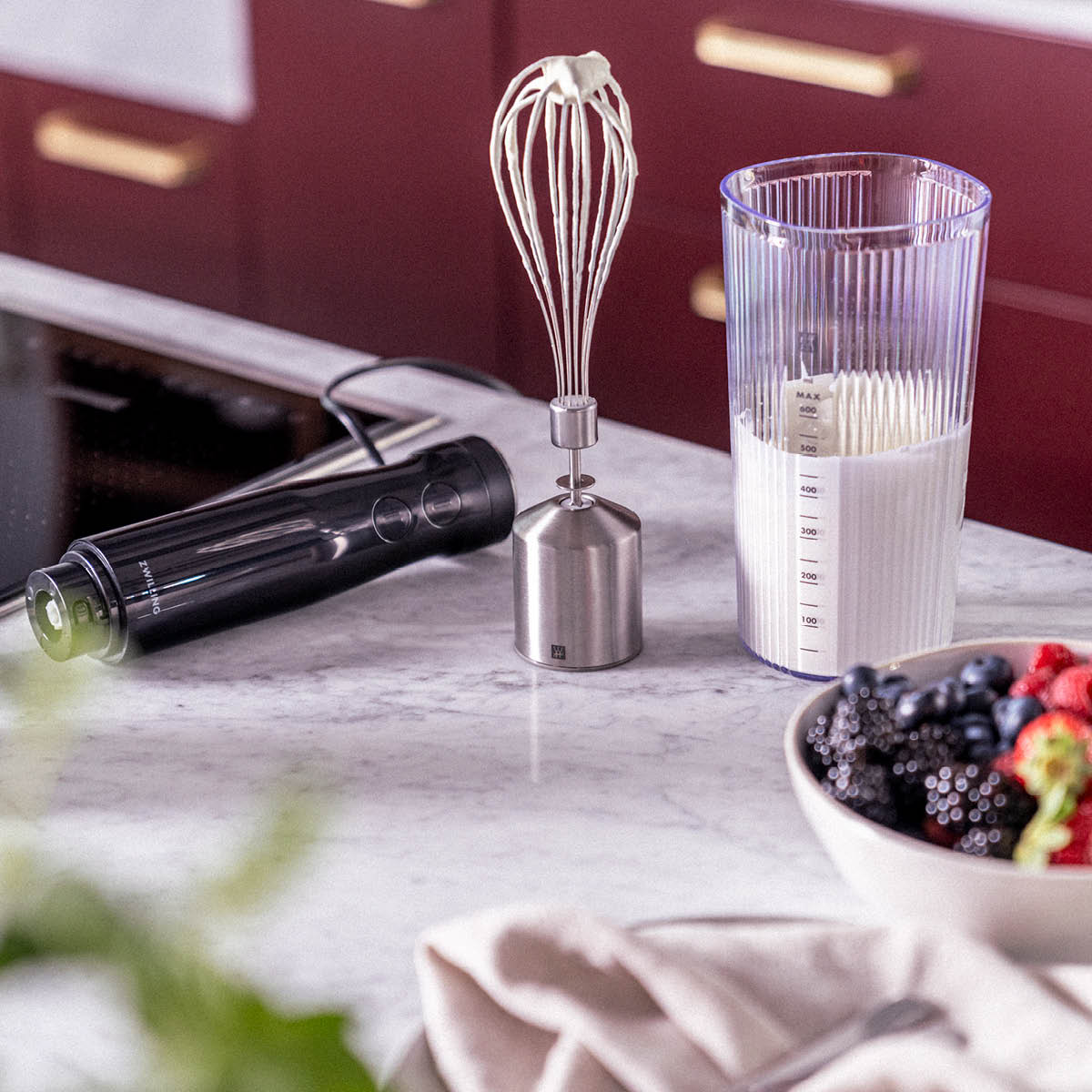 Zwilling Enfinigy ballongvisp till stavmixer 24 cm rostfritt stål