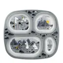 Mumin tallrik med 4 fack Kobbar och skär