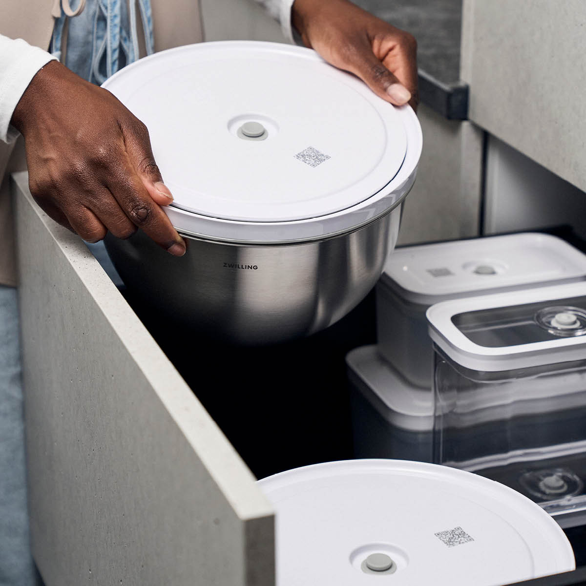 Zwilling Fresh & Save vakuumskålset 6 delar rostfritt stål