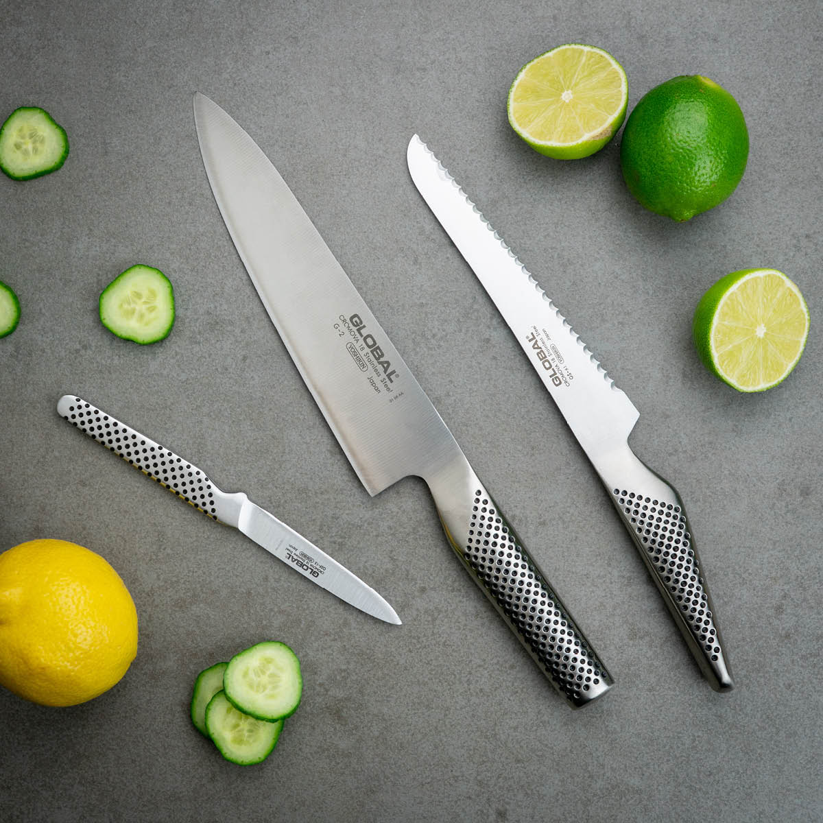 Global Classic knivsett 3 deler G-2/GS-61/GSF-15