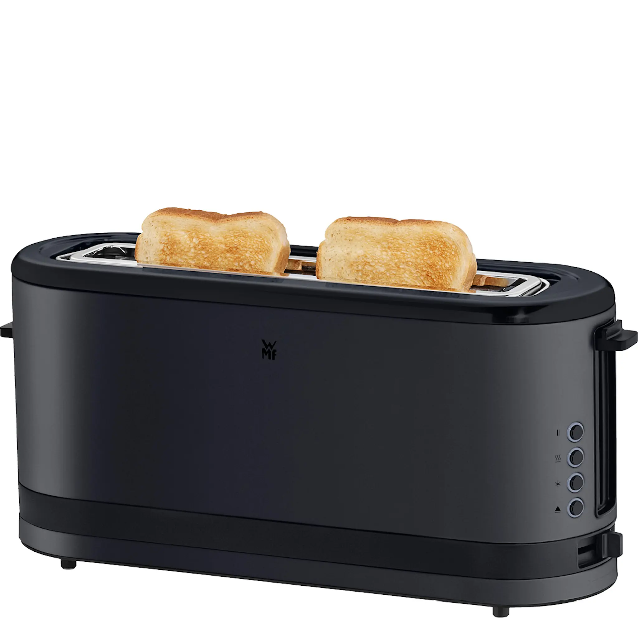 WMF KitchenMinis brödrost 2 skivor lång öppning 900W svart