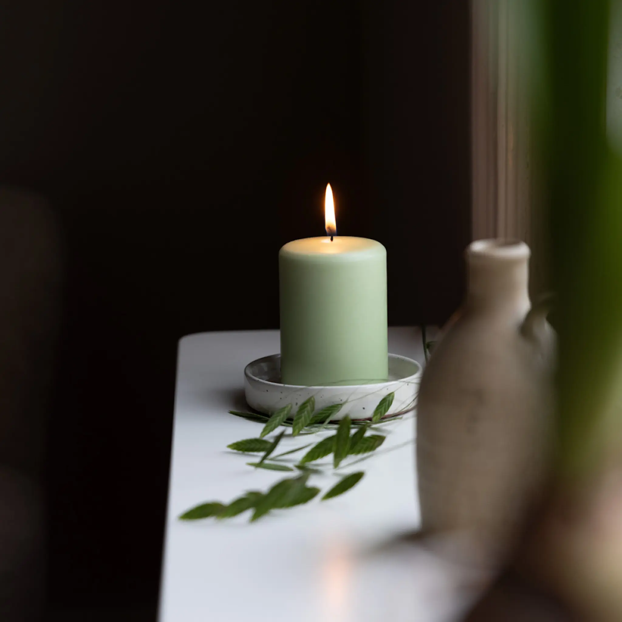 Liljeholmens Pöytäkynttilä steariini 6,8x10 cm Pistage