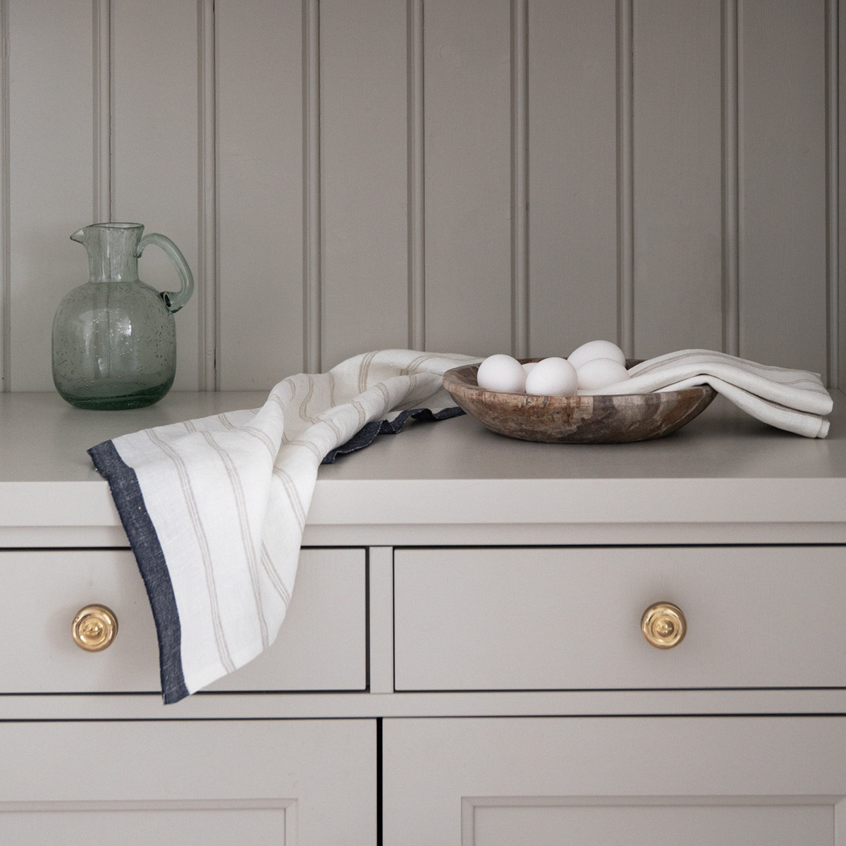 Tell Me More Maya Kökshandduk 50x70 cm Natural Stripe