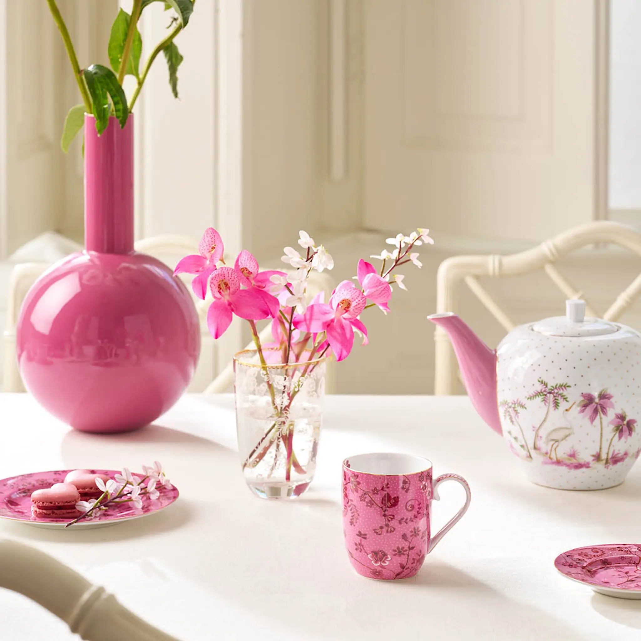 Pip Studio Jolie Flowers Muki 20 cl Vaaleanpunainen