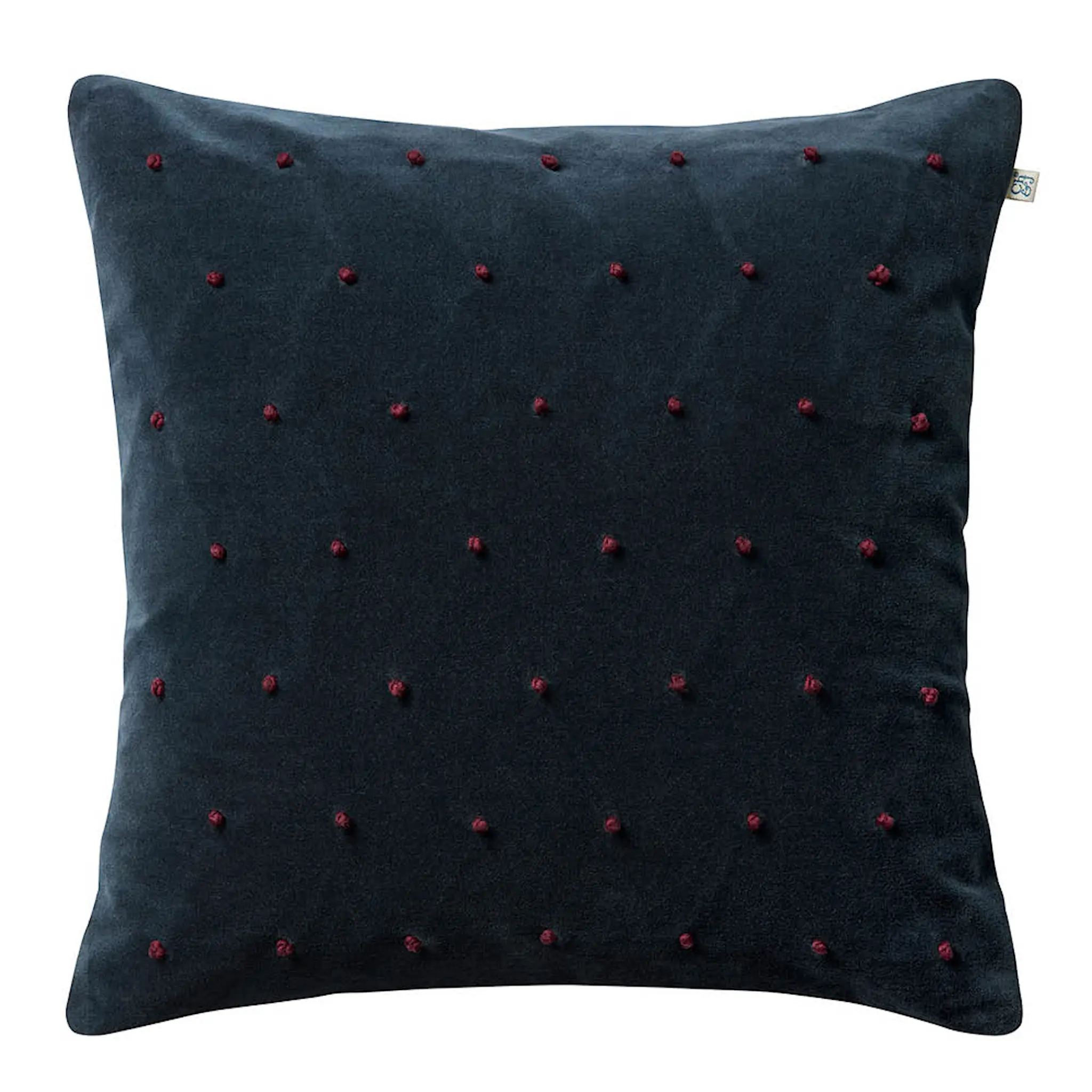 Chhatwal & Jonsson Roma tyynynpäällinen sametti 50x50 cm Sea Blue/Ruby