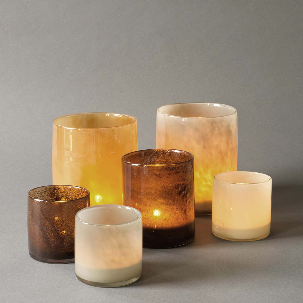 Tell Me More Lyric lyslykt 8x8 cm linen