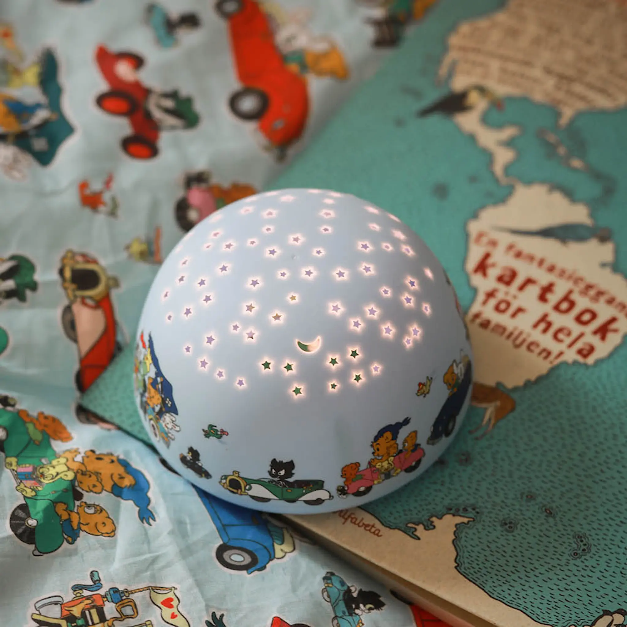 Rätt Start Bamse nattlampa med stjärnhimmel och musik