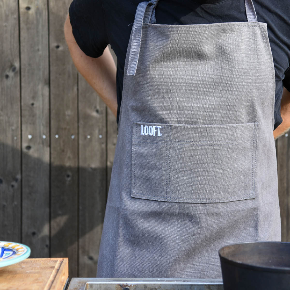 Looft Forkle bomullscanvas 90x80 cm grå