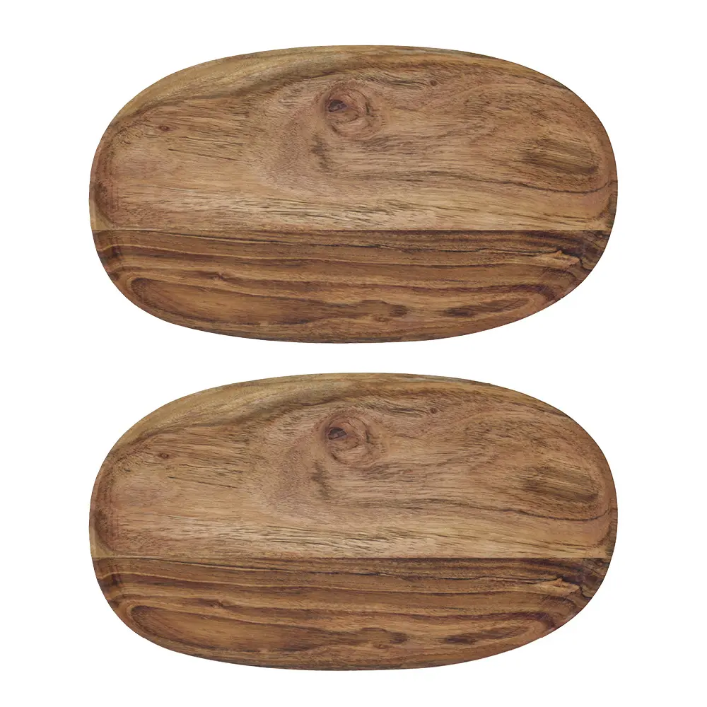 Wood Tarjotin 33x19 cm 2 kpl Puu