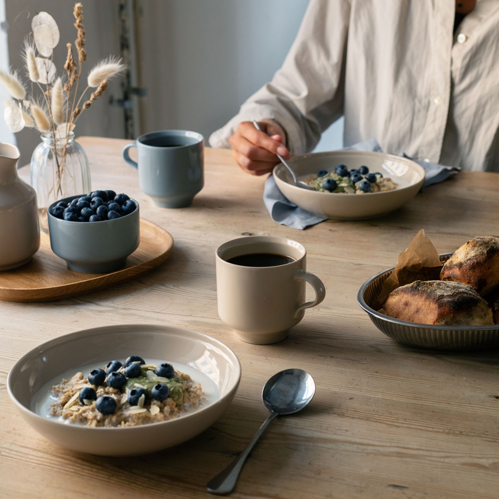 Rörstrand Höganäs Keramik dyp tallerken 19 cm sand