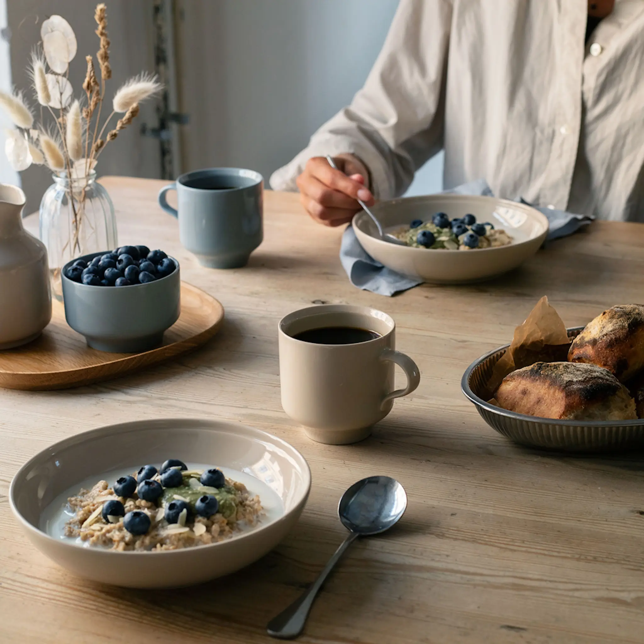 Rörstrand Höganäs Keramik Daga Syvä lautanen 19 cm Hiekka