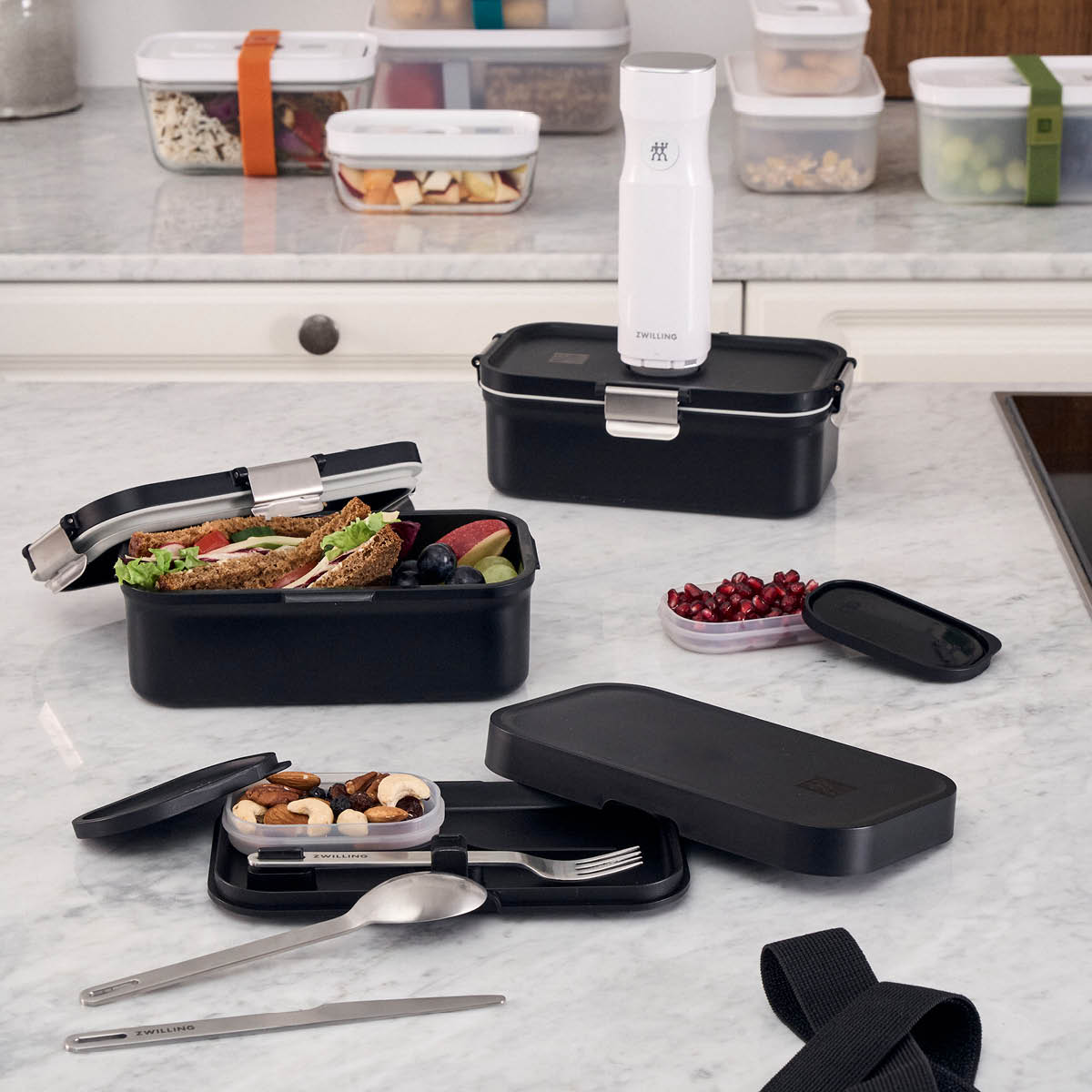Zwilling Fresh & Save Bento matlåda 2 delar 20,7x12,3 cm svart