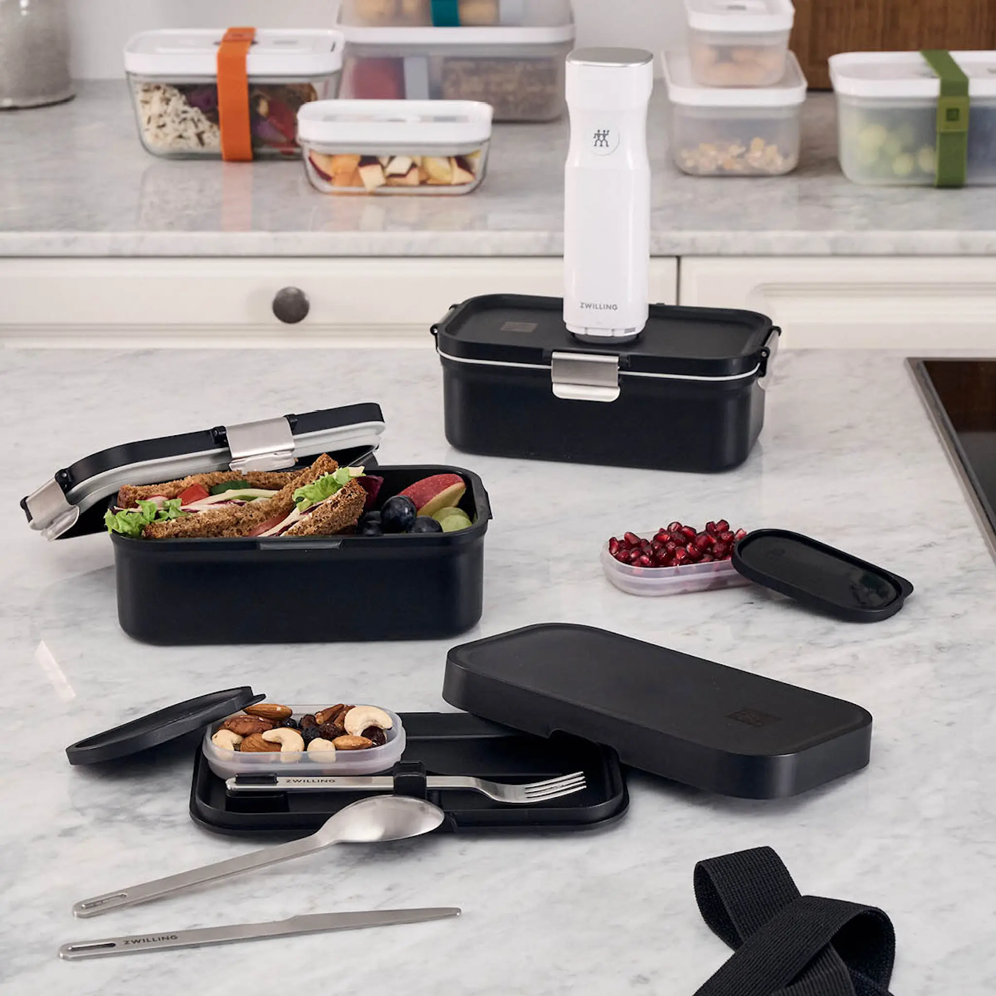 Zwilling Fresh & Save Bento matlåda 2 delar 20,7x12,3 cm svart