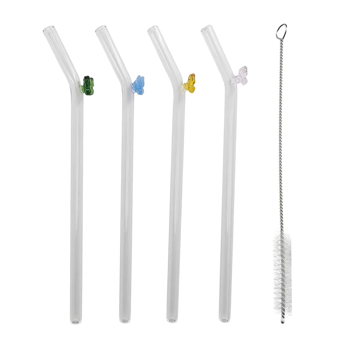 Modern House Fun sugrör 20 cm 4-pack fjäril