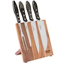 Knivset 4 delar med magnetiskt knivblock trä