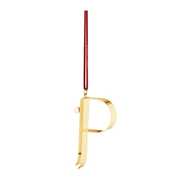Ornament prydnadsbokstav P guld
