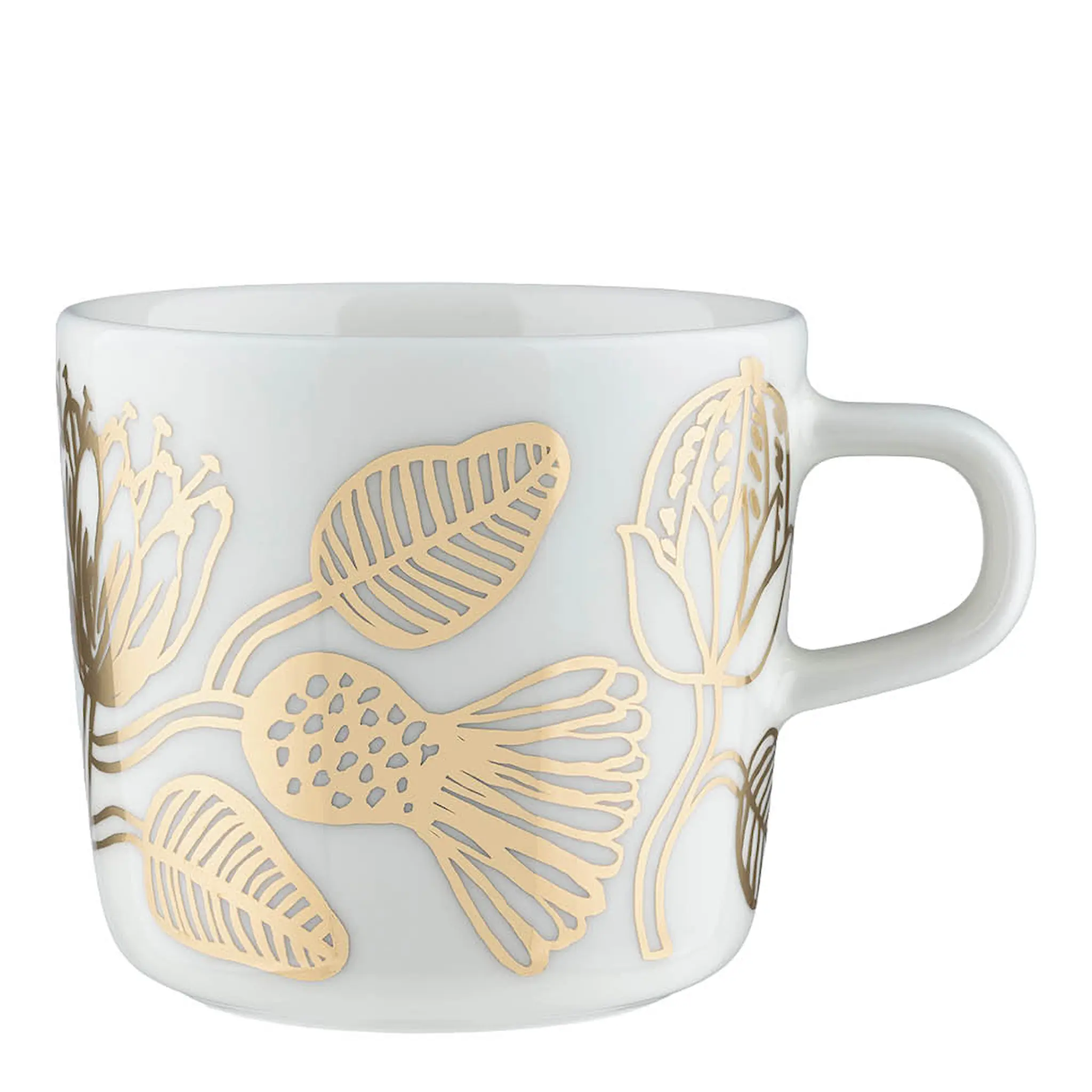 Marimekko Oiva Tiara kopp 20 cl vit/guld
